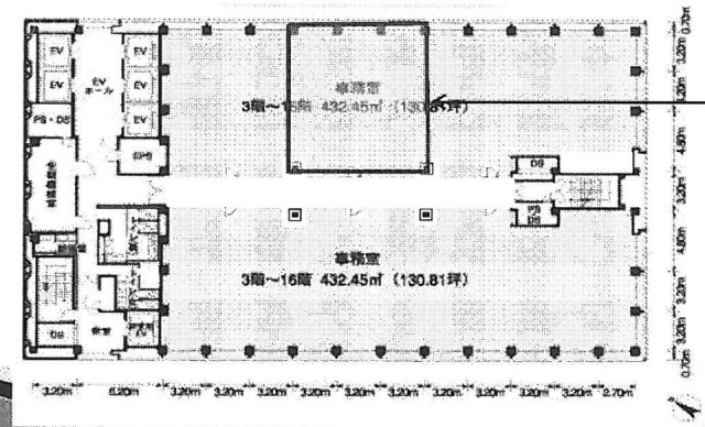 新宿三井ビルディング2号館1004 間取り図