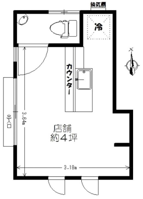 川田ビル1F 間取り図