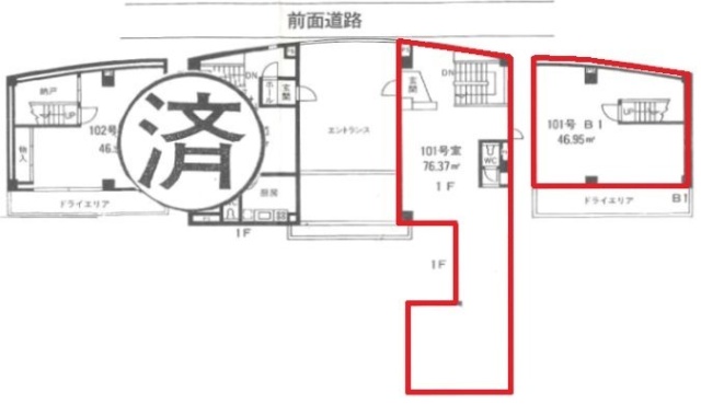 胡桃の舎(くるみのや)101 間取り図