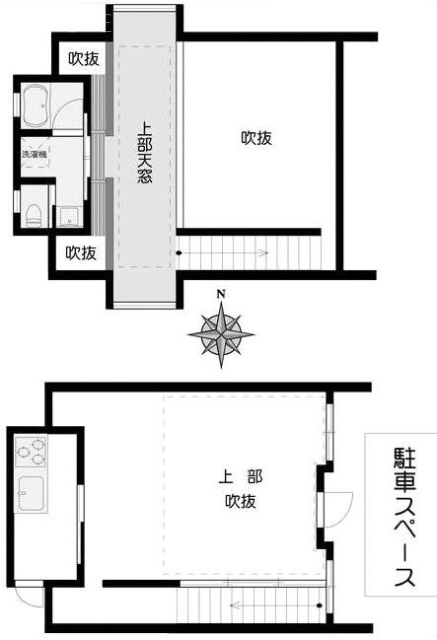 ミュゼRビル1F~2F 間取り図