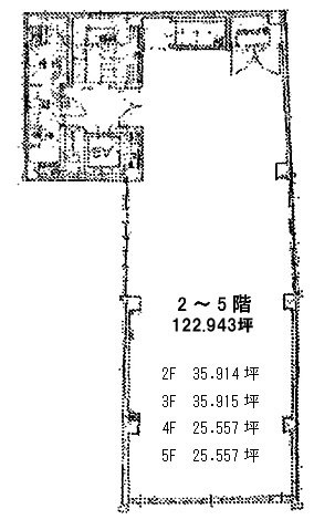 双福ビル1F～5F 間取り図