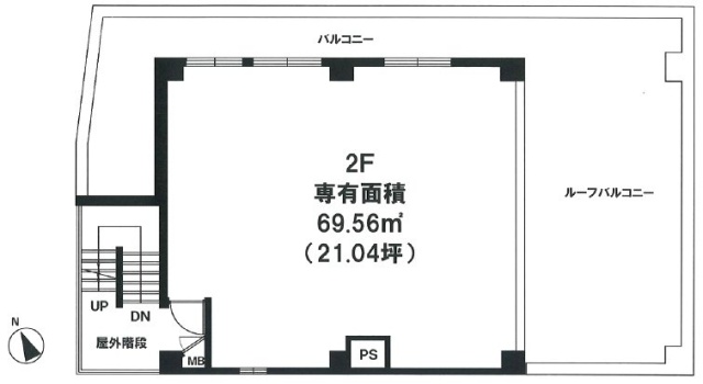 マニフォリア高田馬場ビル2F 間取り図