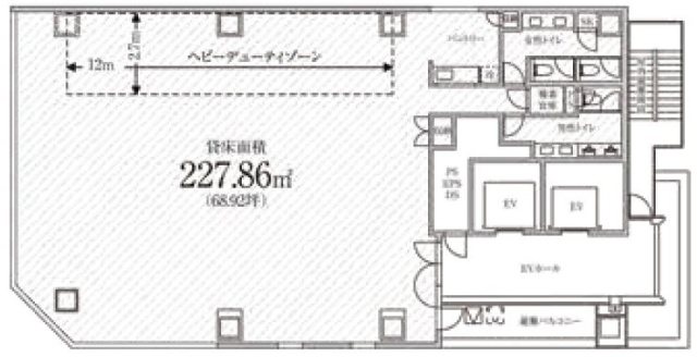 PMO日本橋三越前2F 間取り図