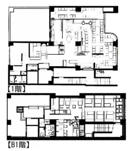 渋谷TRB1F～1F 間取り図