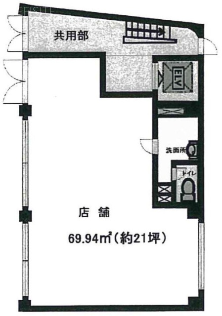 ツカキスクエアビル1F 間取り図