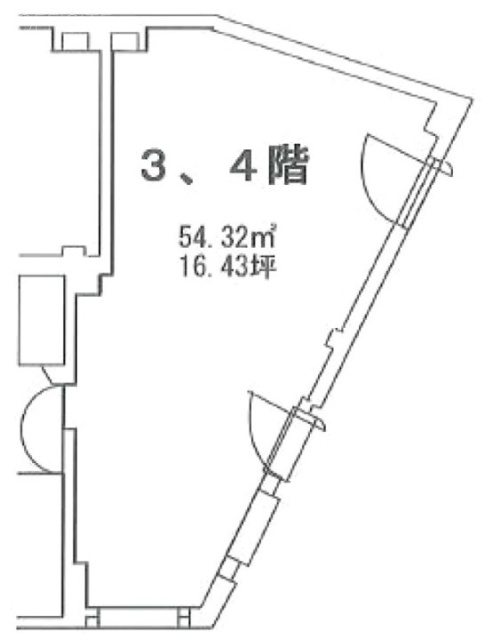 渋谷第3ビル4F 間取り図