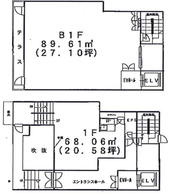 第2タストンビルB1F～1F 間取り図