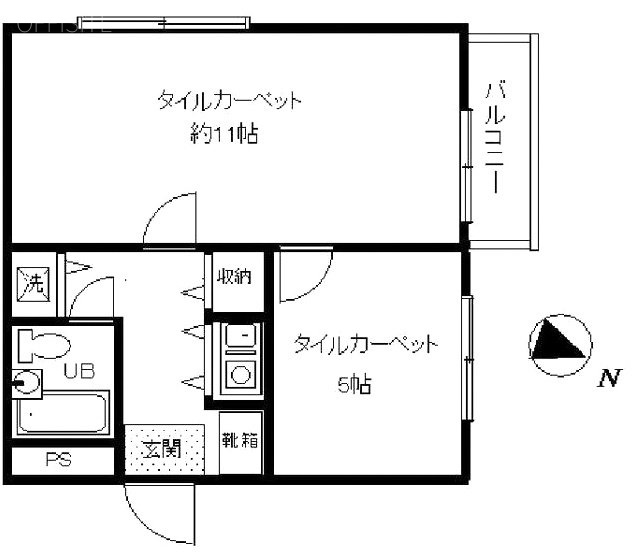 カームコート初台203 間取り図