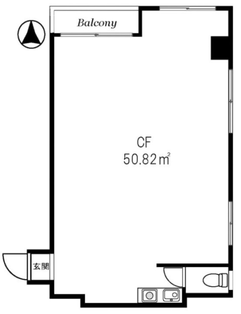 成子坂ハイツ902 間取り図