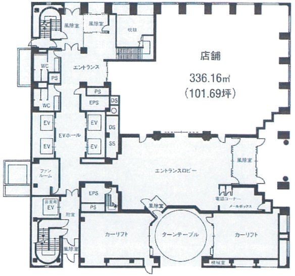 新宿アイランドウィング1F 間取り図