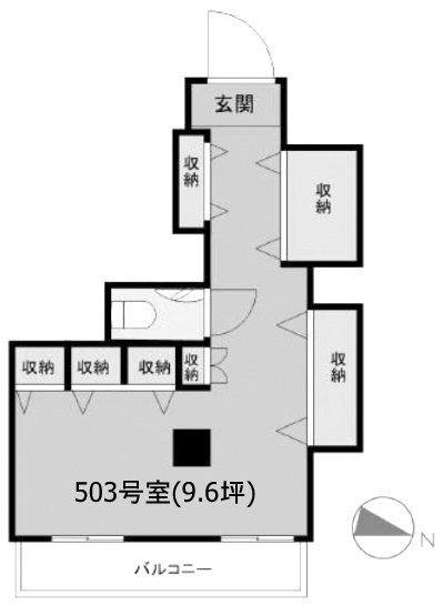 長者丸ビル503 間取り図