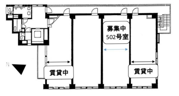 28山京ビル502 間取り図
