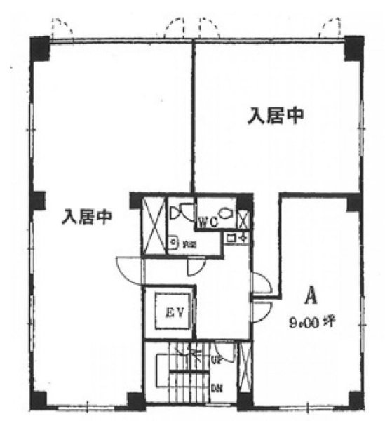 日本工築1号館ビルA 間取り図