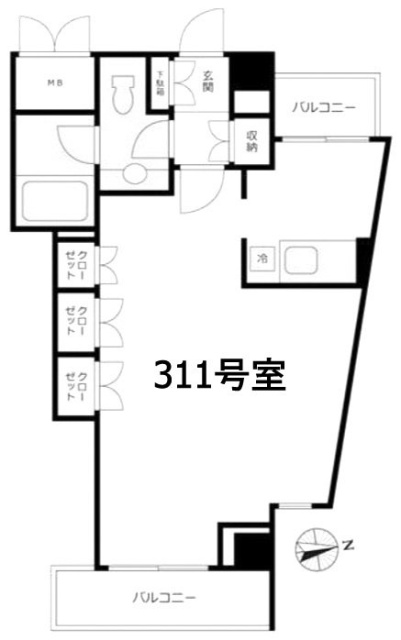 VORT恵比寿Dual’s311 間取り図