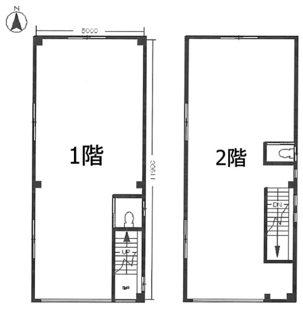 第三お花茶屋ビル1F～2F 間取り図