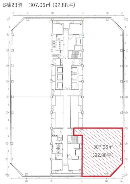 幕張テクノガーデン B棟23F 間取り図