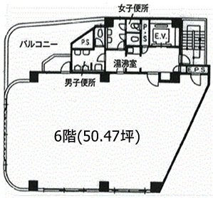 杏林(きょうりん)ビル6F 間取り図