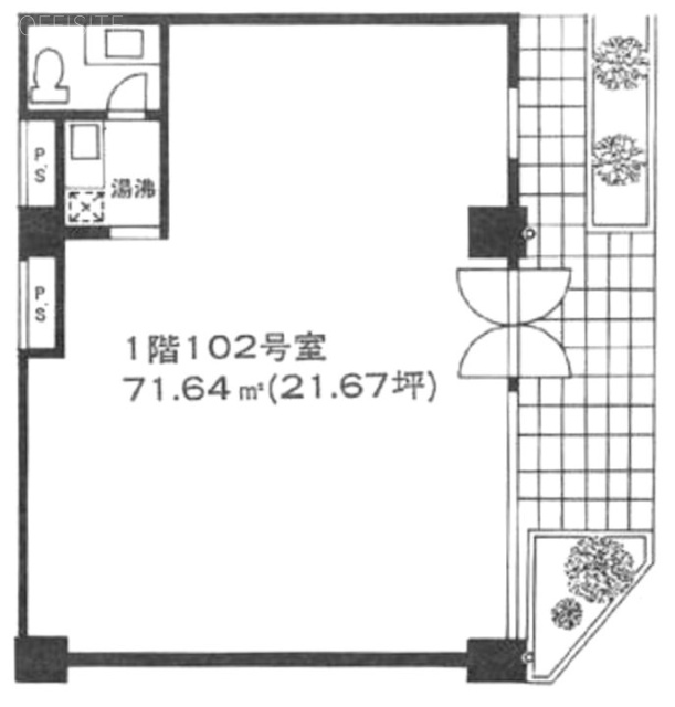 ストークウエステリアビル102 間取り図