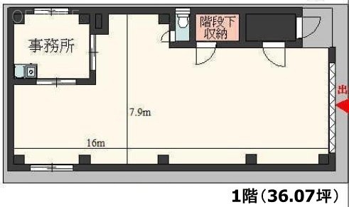 船堀店舗1F 間取り図