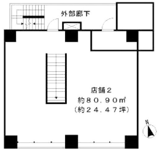カメリアコート新宿ビル2F 間取り図