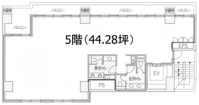 赤坂二丁目ビル5F 間取り図