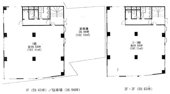 富士ビル1F-3F 間取り図