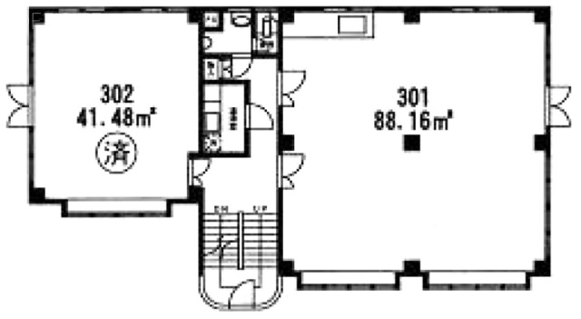 図書センタービル301 間取り図