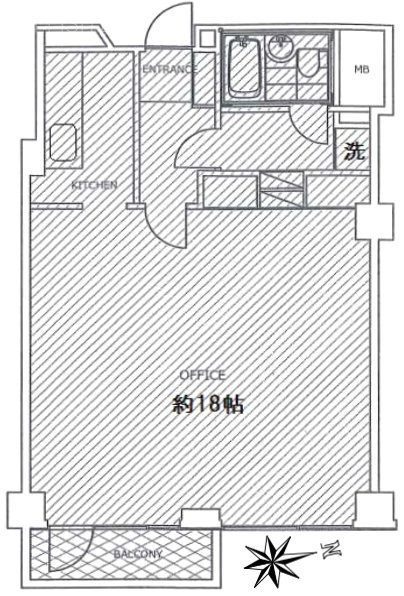 エルプリメント新宿203 間取り図