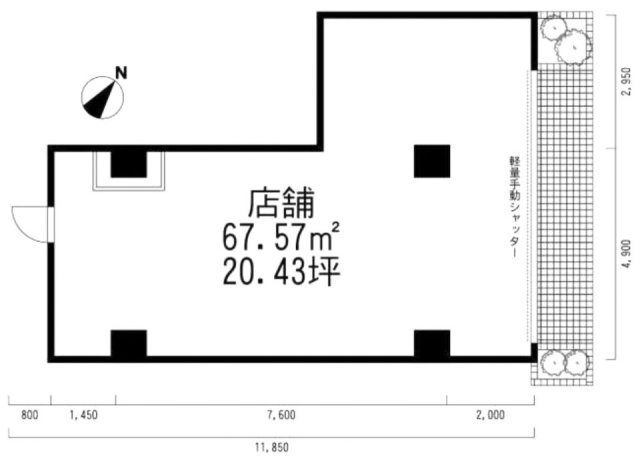 ヒルクレスト南大塚ビル1F 間取り図