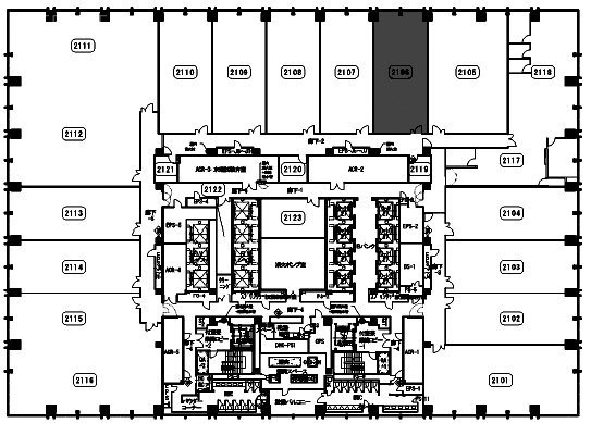 丸の内二重橋ビルディング(東京商工会議所ビル)21F 間取り図