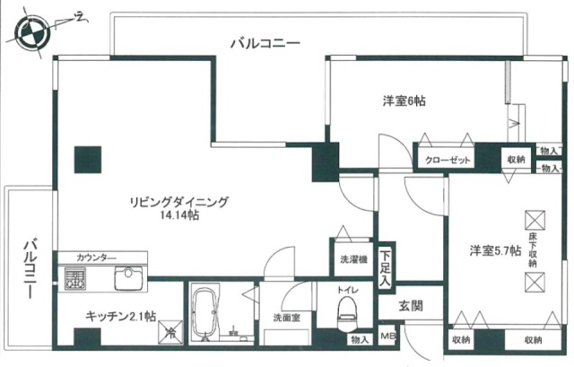 ビラフレスカ4F 間取り図