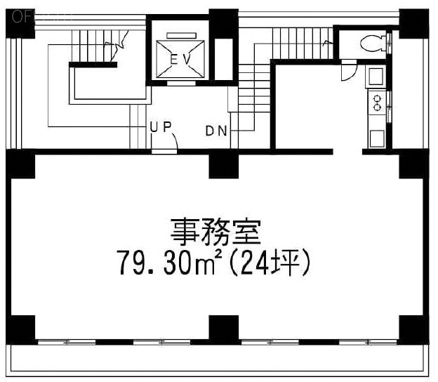 谷郷館Ⅱ(やごうかん)ビル2F 間取り図