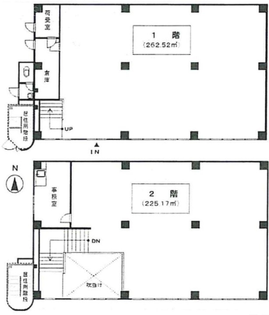 日新ビル1F～2F 間取り図