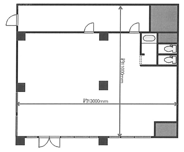 ベルメゾン六月ビル1F 間取り図