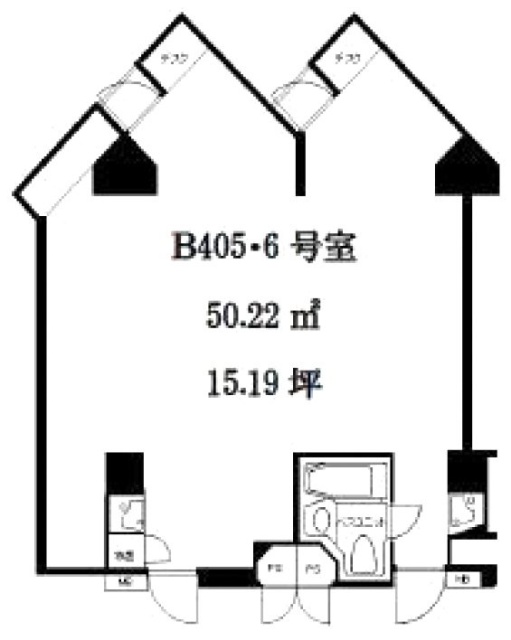 VILLA MODERNA(ビラ・モデルナ)B405・406 間取り図