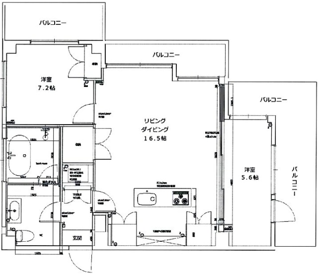 パークヒルズ池田山701 間取り図