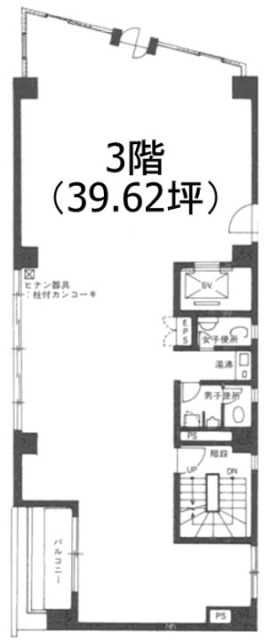 東京第一綿業岩田ビル3F 間取り図