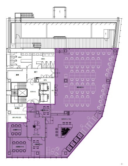 (仮)X-BASE SHIBUYA (クロスベース渋谷)5F 間取り図