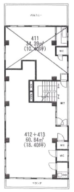 第一文化ビル412・413 間取り図