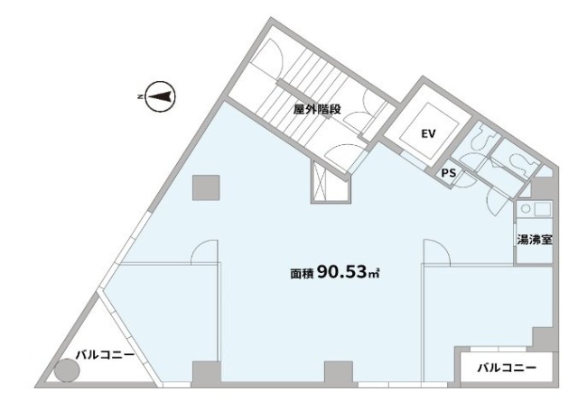 南麻布Aビル7F 間取り図