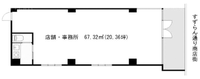 メルシー西小山コモードビル1F 間取り図