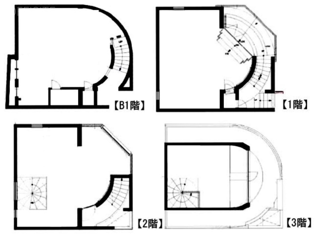 スペイン坂OKビルB1F～3F 間取り図