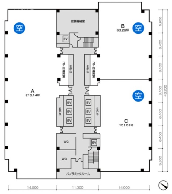 千葉ポートスクエア24F 間取り図