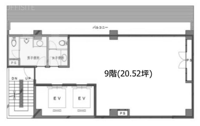 築地242ビル9F 間取り図