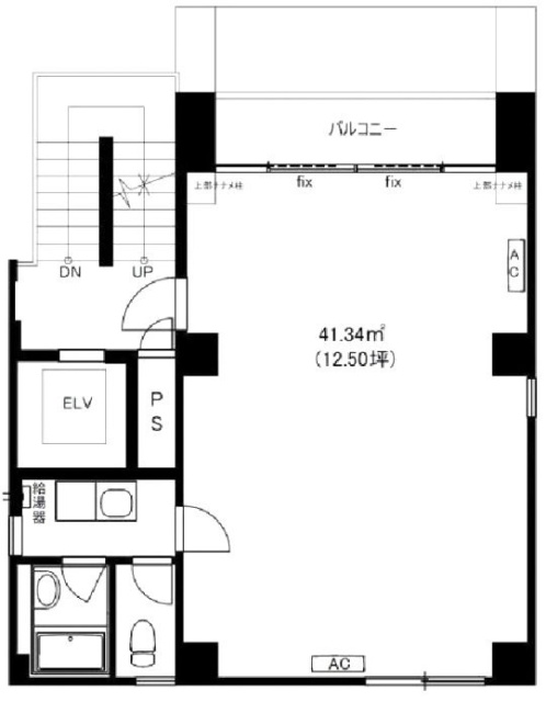 柏木片桐屋ビル6F 間取り図