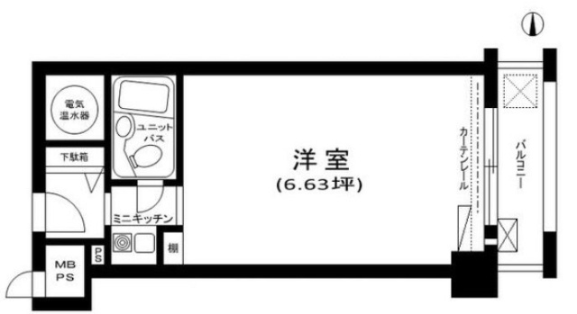 御徒町グリーンハイツ909 間取り図