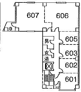 山萬ビル606 間取り図