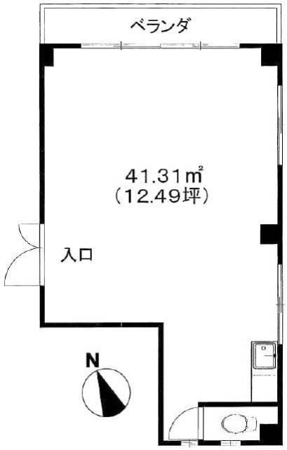 こーぽ富士ビル201 間取り図