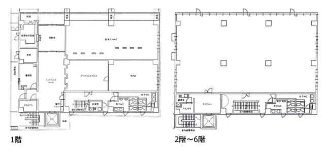 水天宮CPビル1F～6F 間取り図