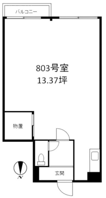 御徒町グリーンプラザ803 間取り図